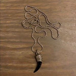 Italian Horn Mens Necklace